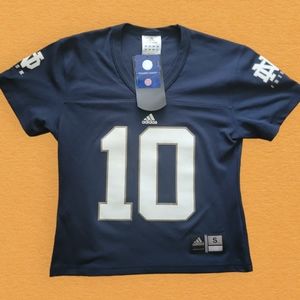 Women's Cropped Notre dame football Jersey Top Small
